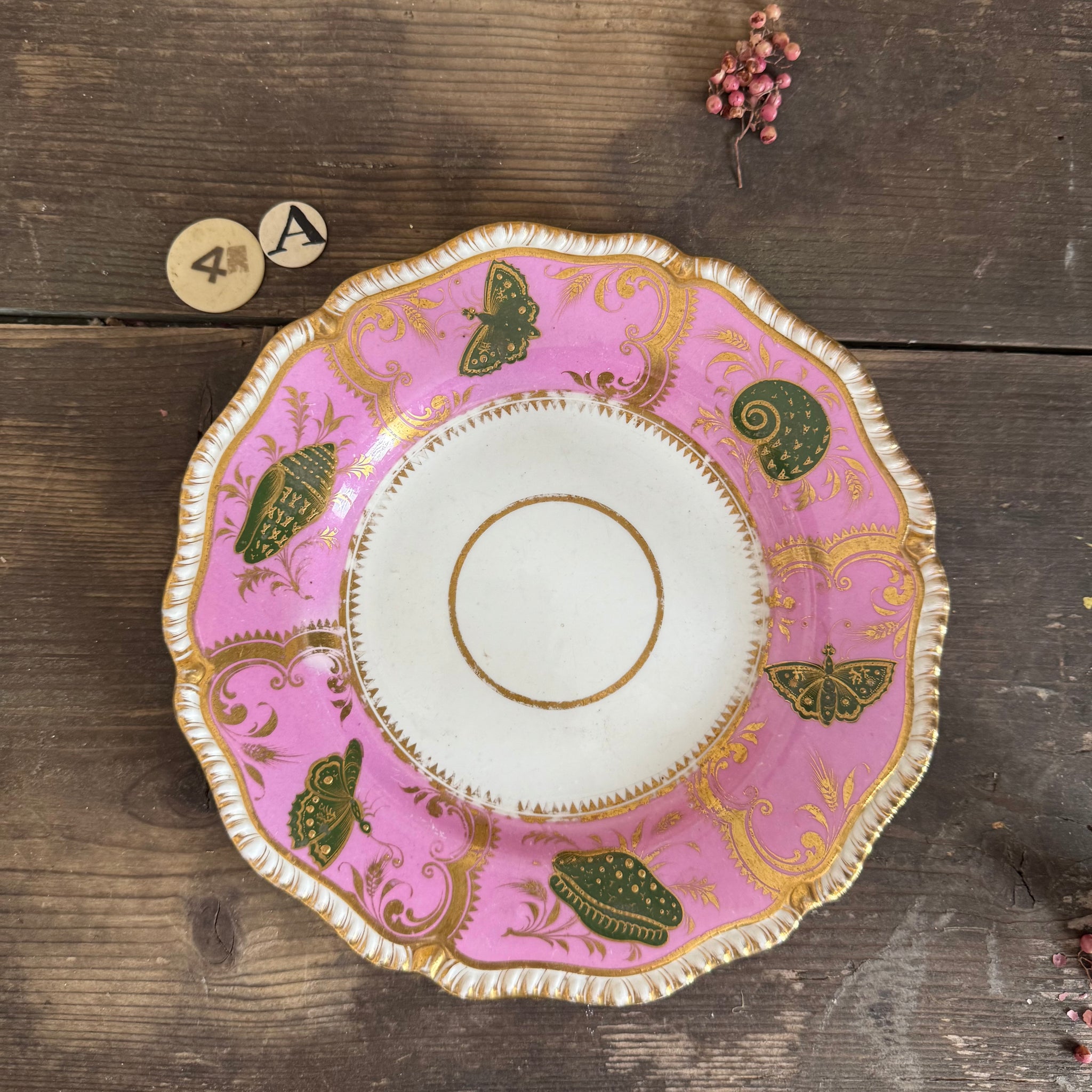 Antique Pink Shell Plate