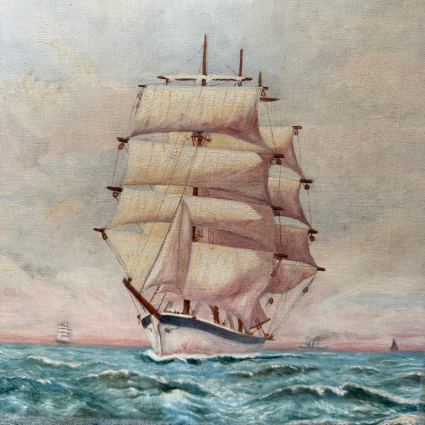 Antique Boat 1922 Painting on Canvas