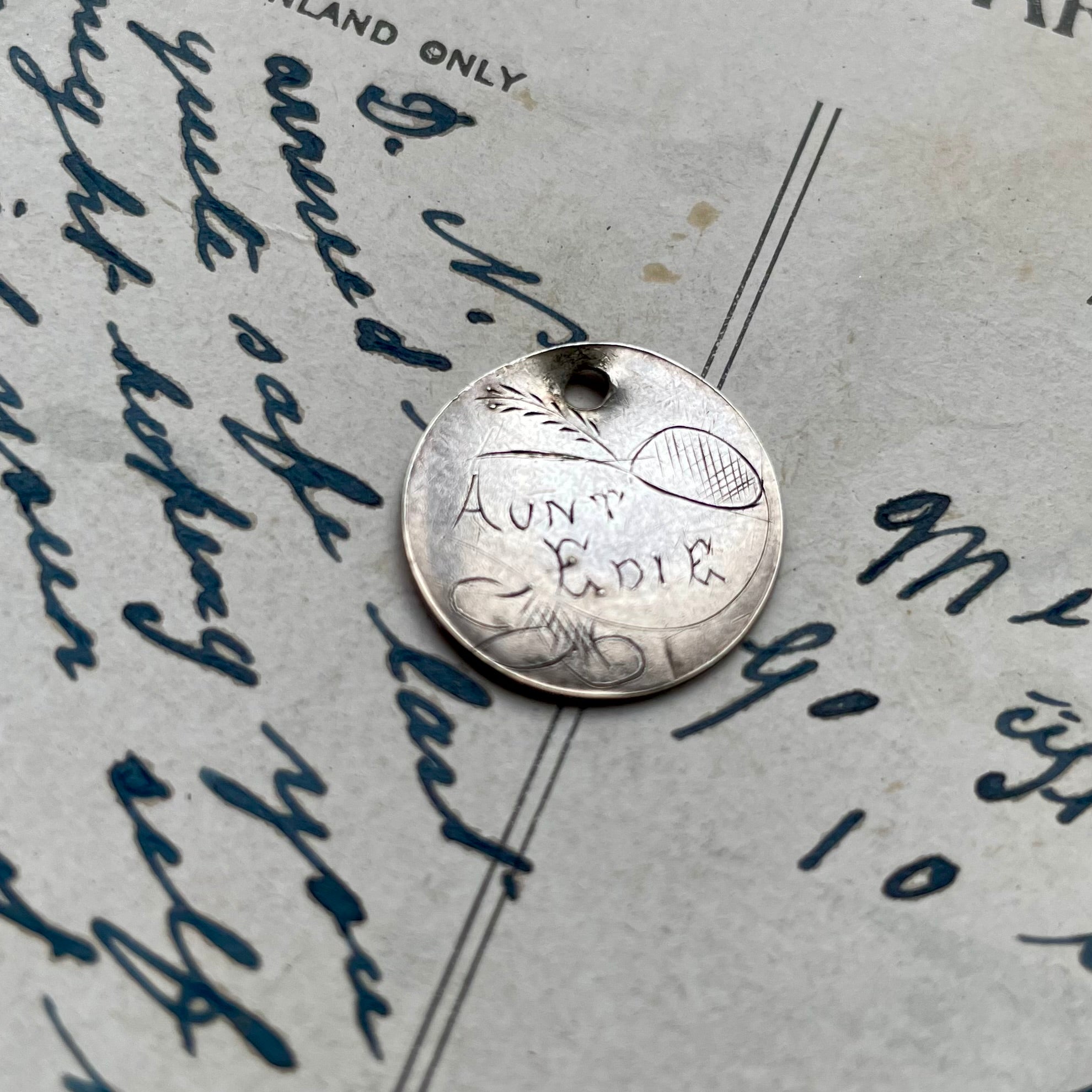 Victorian Aunt Edie Love Token Charm