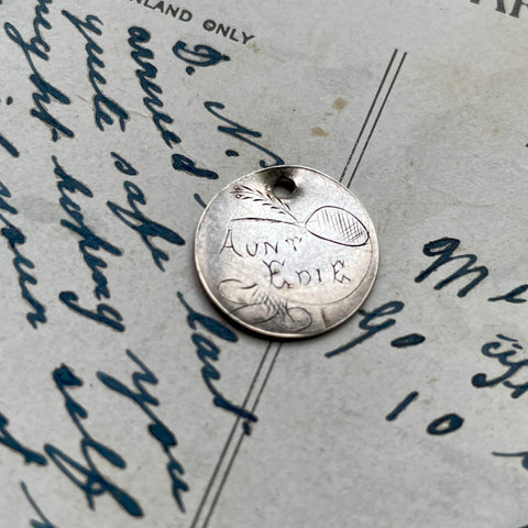 Victorian Aunt Edie Love Token Charm