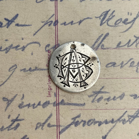 Victorian AB Love Token Charm