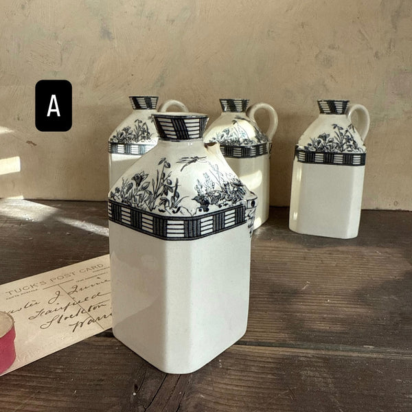 Antique Victorian Transfer Pots