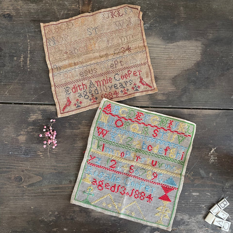 Antique 1884 Sister Samplers