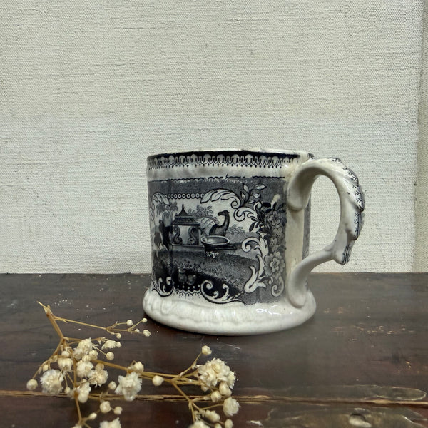Antique Black & White Transfer Cup