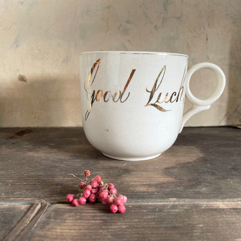 Antique Beautiful Good Luck Cup