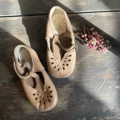 Antique Pale Childs Shoes