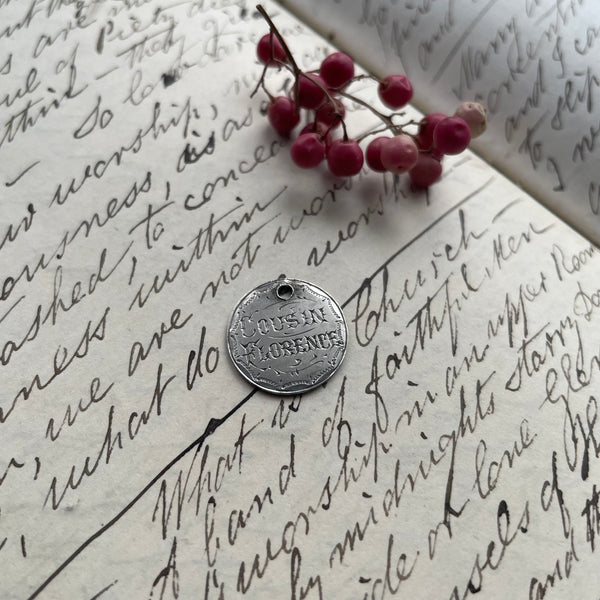 Victorian Cousin Florence Love Token Charm