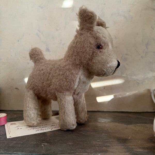 Beautiful Vintage Straw Filled Dog
