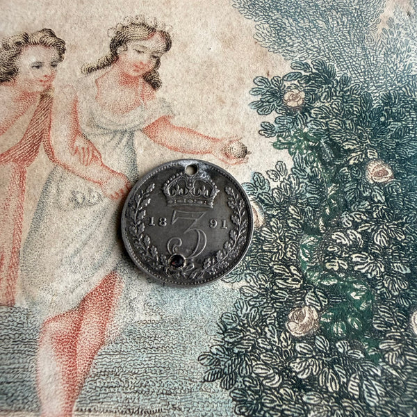 Victorian Gem Inset Love Token Charm