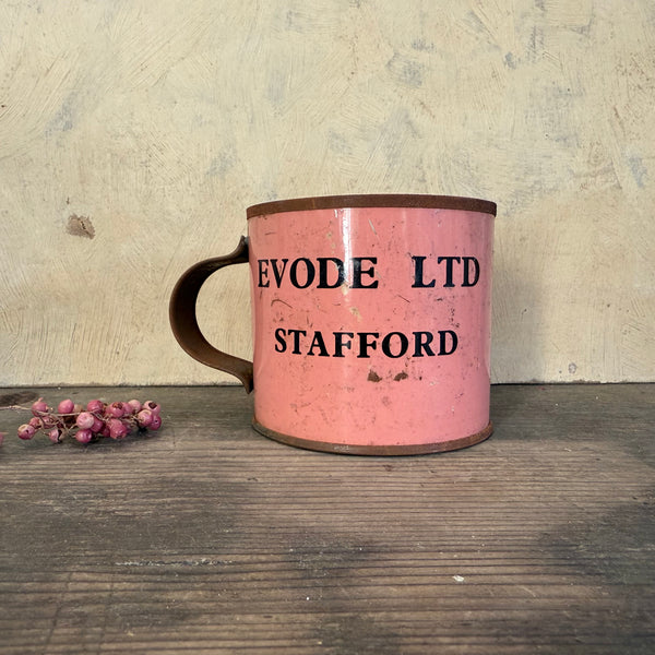 Vintage Chippy Metal Advertising Cup