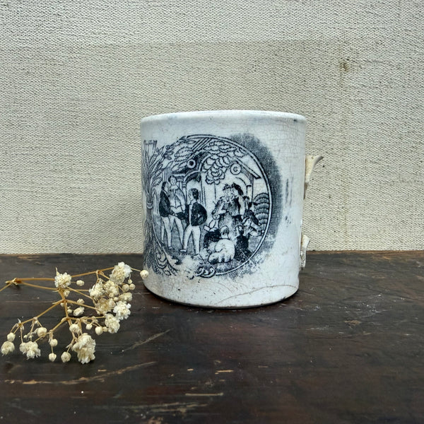 Antique Victorian Brotherly Love Transfer Cup