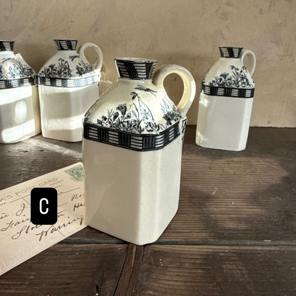 Antique Victorian Transfer Pots