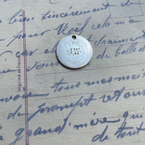 Victorian JW Love Token Charm