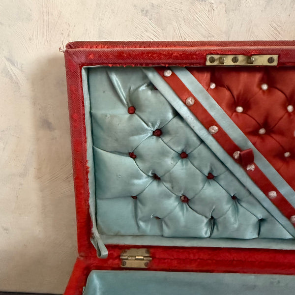 Antique Worn Velvet Box