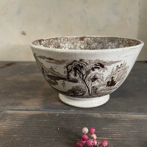 Antique Crazed & Stained Bowl Dish