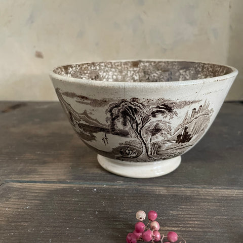Antique Crazed & Stained Bowl Dish
