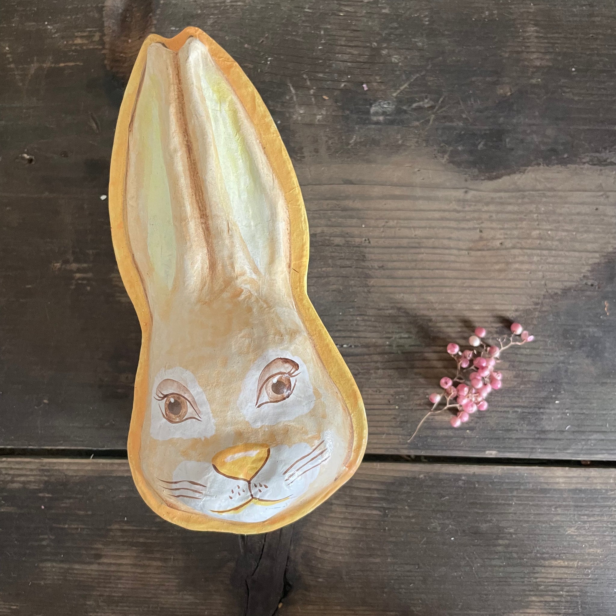 Vintage Papier- Mâche Rabbit Box