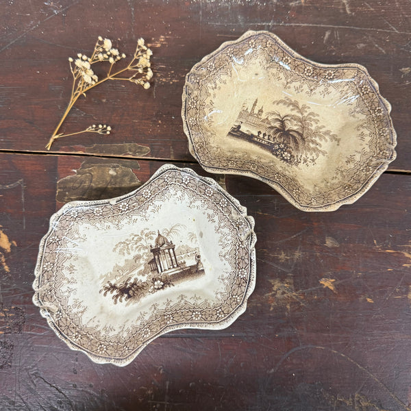 Antique Transfer Trinket Dishes