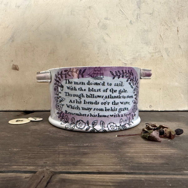 Antique 1860 Sunderland Lustre Butter Dish
