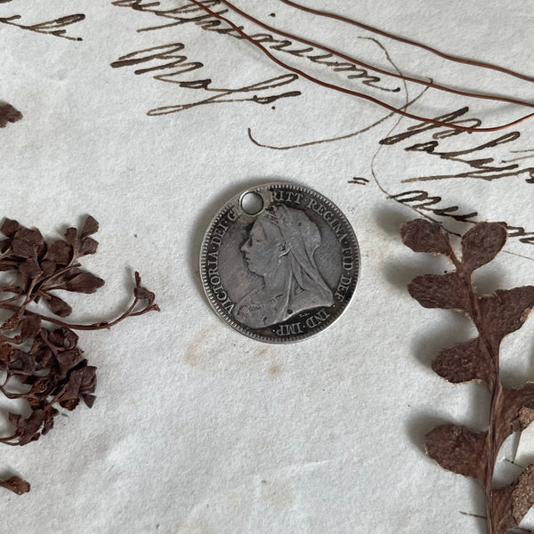 Victorian CH Initial Love Token Charm