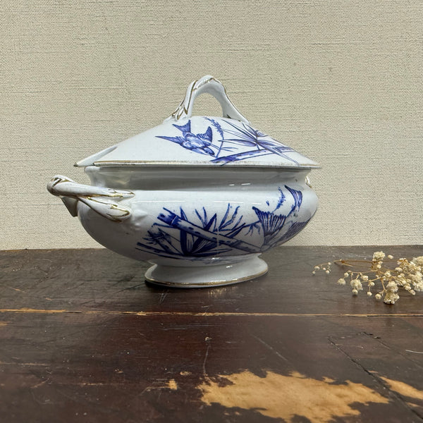 Vintage Blue Bird Transfer Tureen
