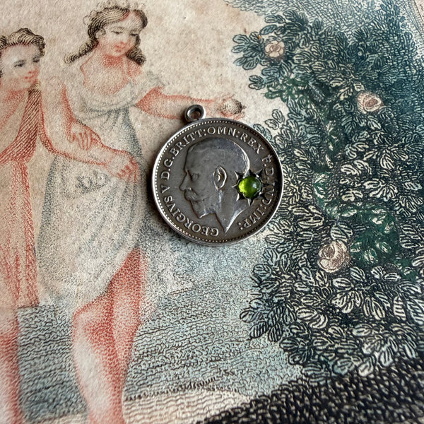 Victorian Gem Inset Love Token Charm