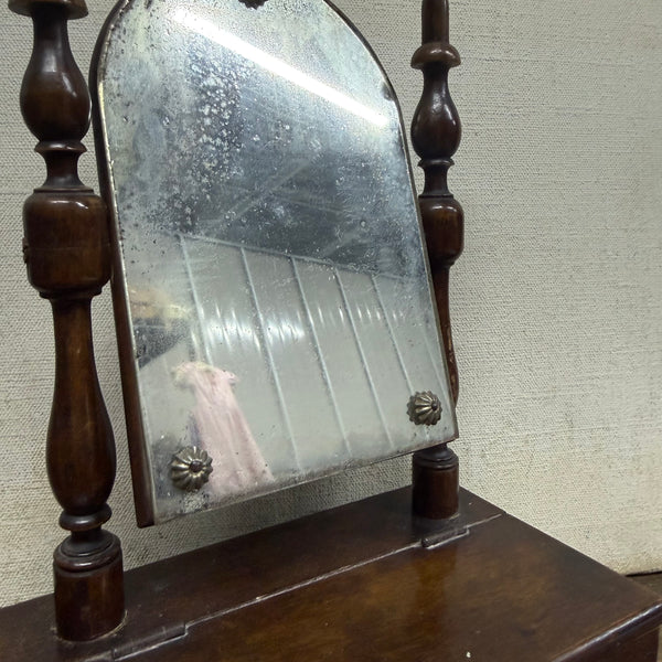 Antique Beautiful Wood Mirror with Storage
