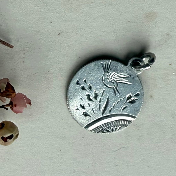 Victorian Bird & BG Love Token Charm