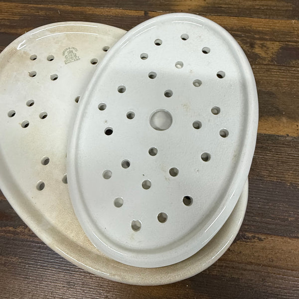 Antique Ceramic Strainer Plate