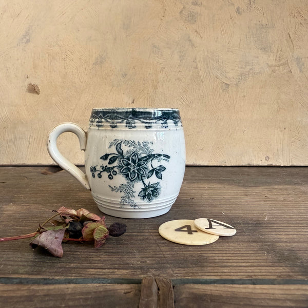 Victorian Blue & White Cup