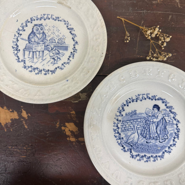 Victorian 1880s Child Transfer Plates