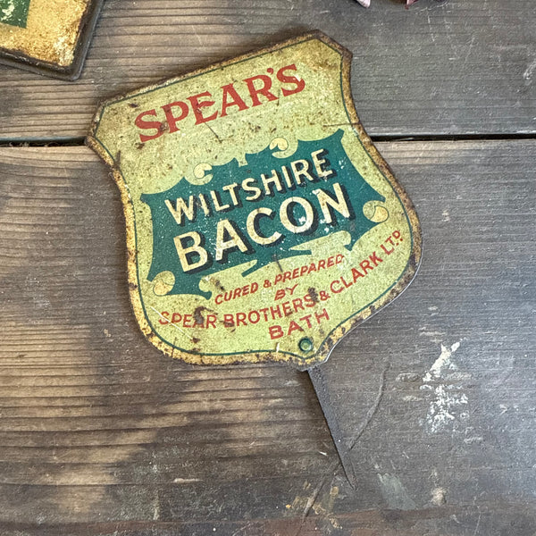 Antique Butchers Toleware Signs