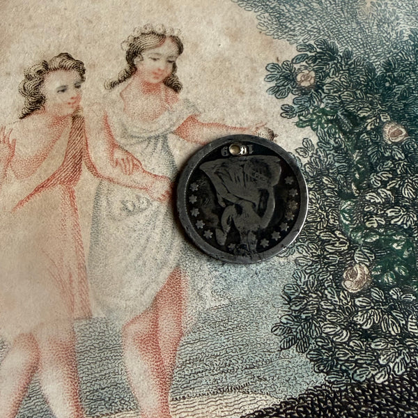 Victorian Rose Pictorial Love Token Charm