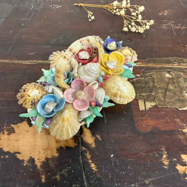 Antique Dolls Shell Basket