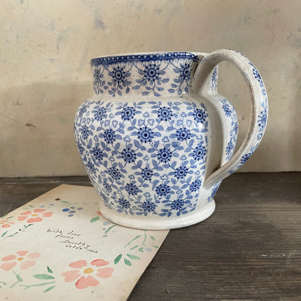 Early Antique Blue Transfer Jug