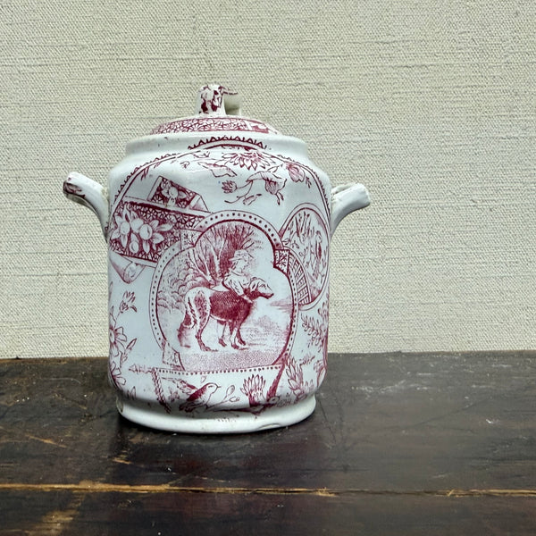 Victorian Transfer Ceramic Pots
