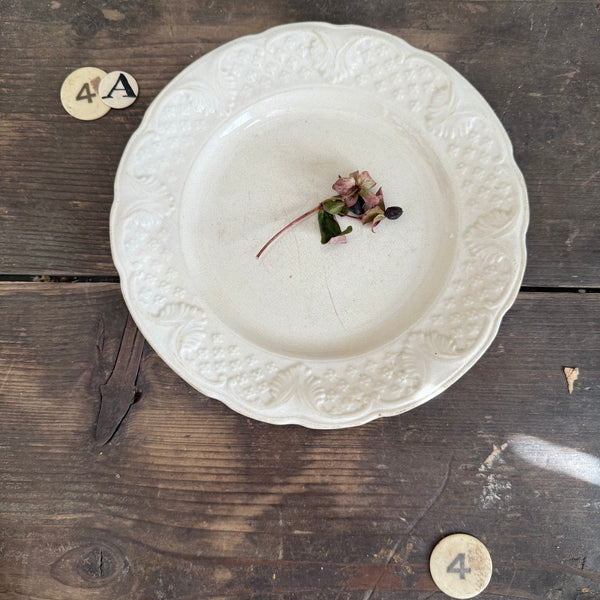 Vintage Crisp White Plate
