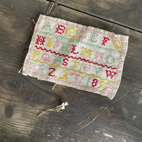 Antique Victorian 1892 Sampler