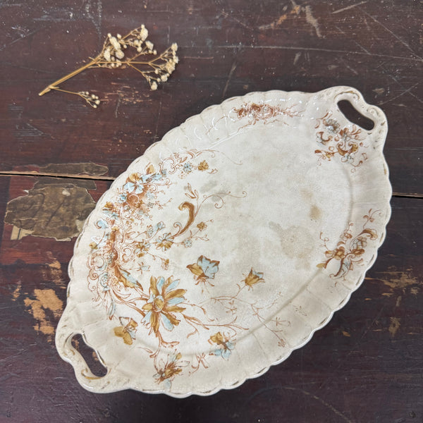 Vintage Floral Transfer Plate