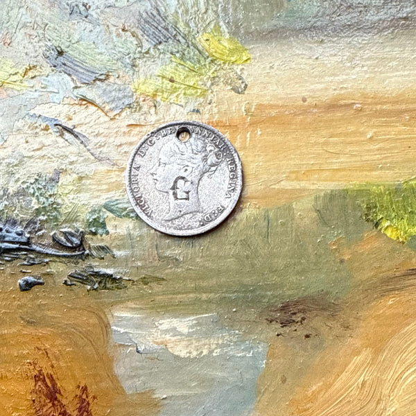 Victorian G Love Token Charm