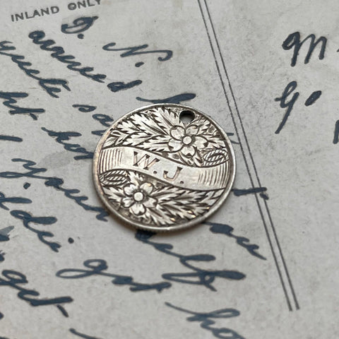 Victorian WJ Love Token Charm