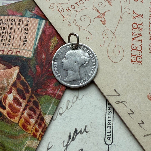 Victorian Olive Love Token Charm