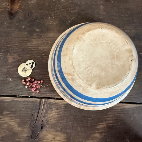 Vintage Blue Stripe Bowl
