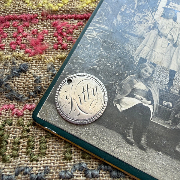 Victorian Kitty Love Token Charm