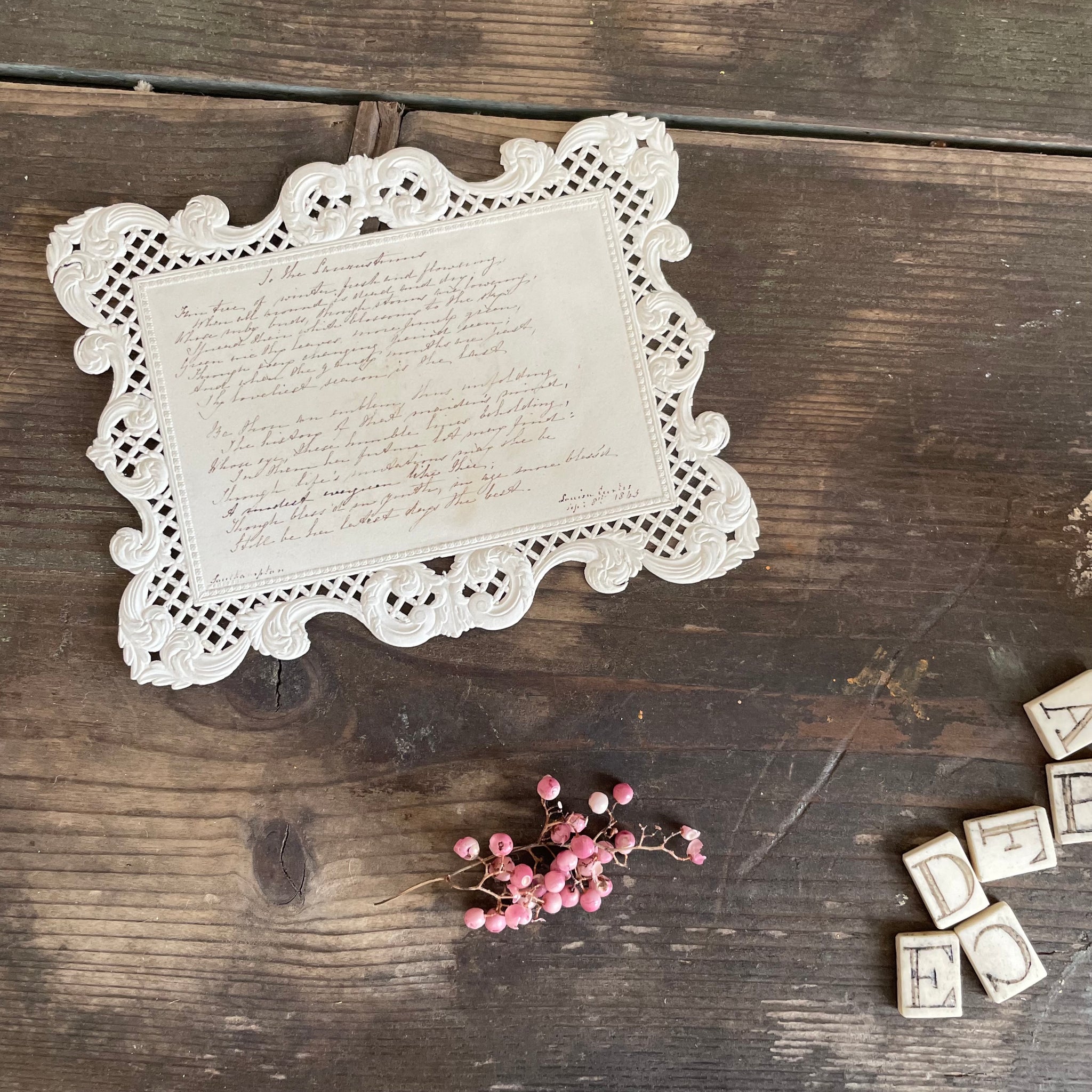 Anitque Victorian 1843 Card
