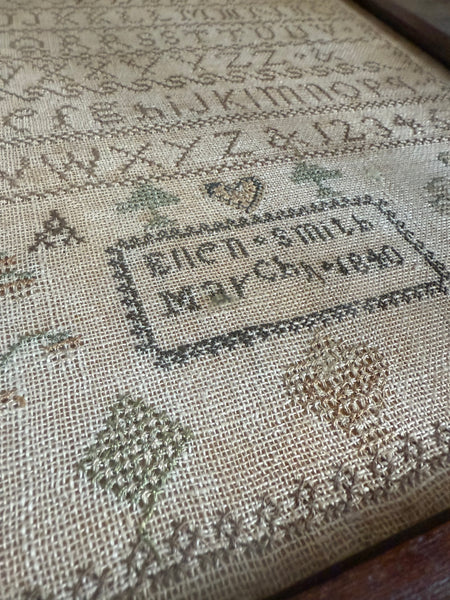 Beautiful Antique 1840 Sampler
