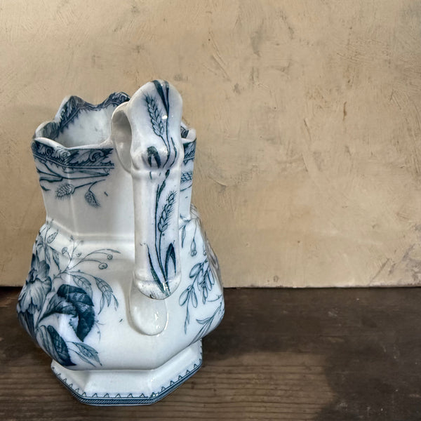 Antique Floral Transferware Jug