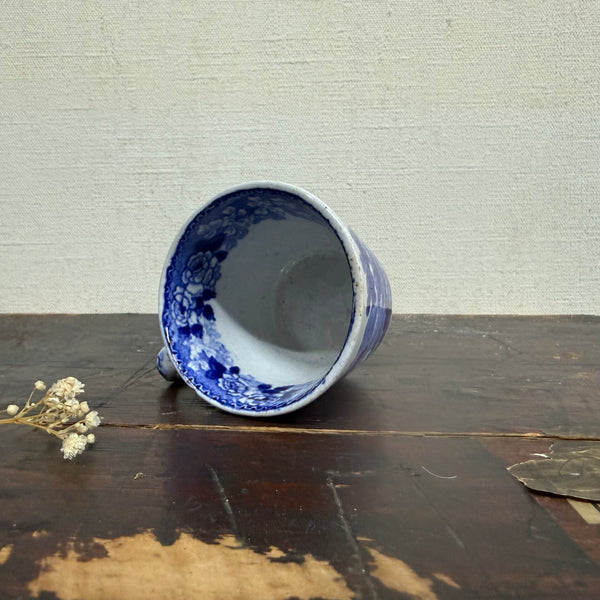 Victorian Blue Transfer Cow Cup