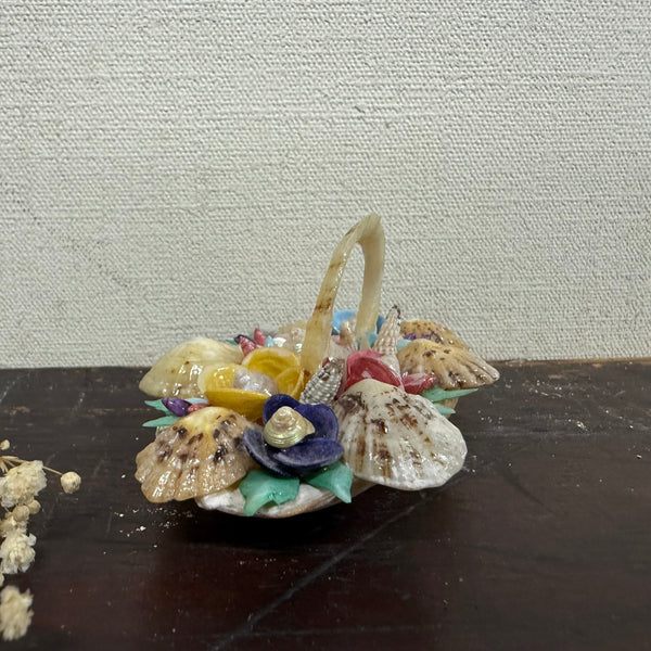 Antique Dolls Shell Basket