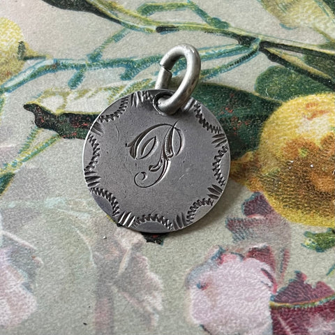 Victorian P Love Token Charm